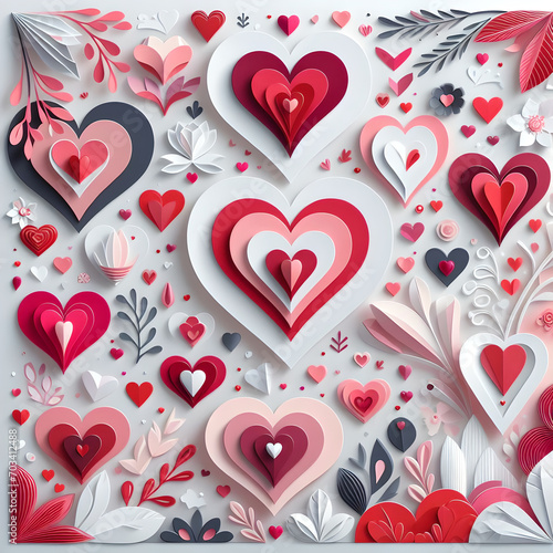 Wallpaper Mural valentine hearts background Torontodigital.ca