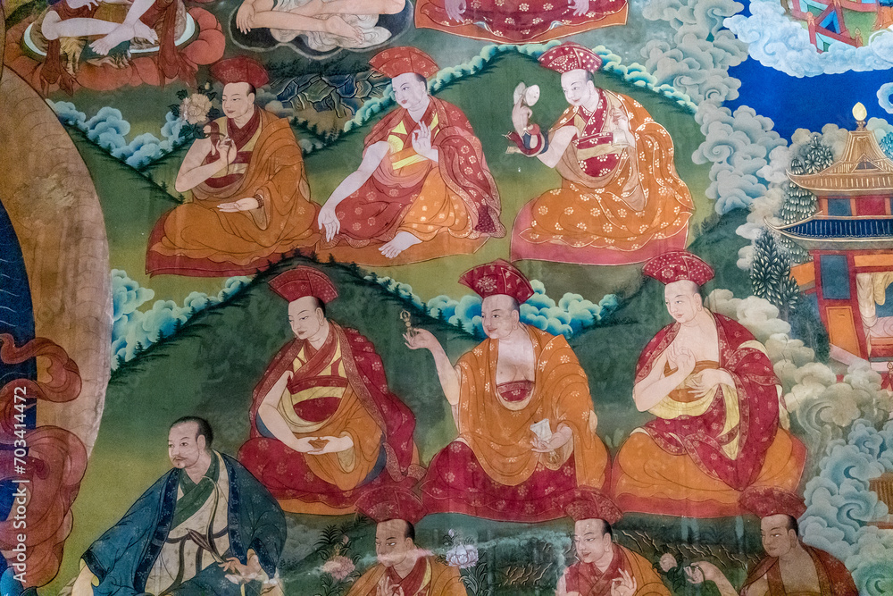 Buddha. Frescoes of Choghang Hall, Hemis Monastery Buddha. Frescoes of Choghang Hall, Hemis Monastery
