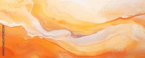 Abstract watercolor paint background by rust orange and silver with liquid fluid texture for background
