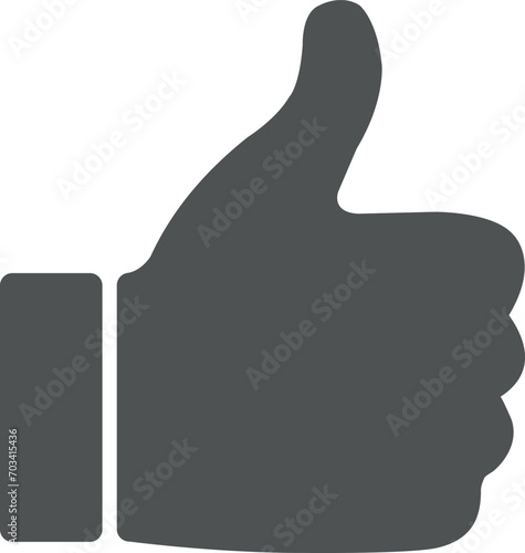 Thumbs up flat icon for apps and websites
