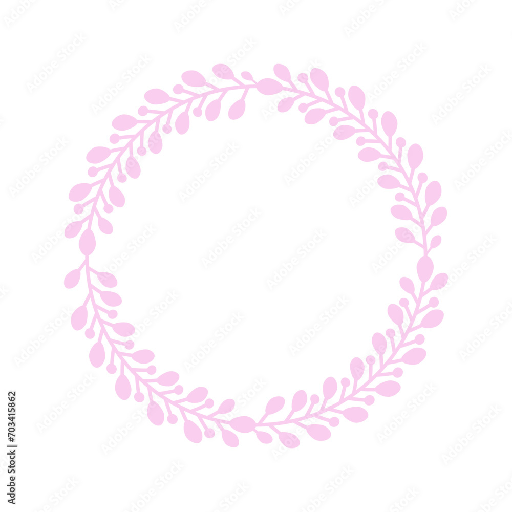 Easter circle frame, wreath with branches. Vector illustration. Easter circle frame, wreath with branches. Vector illustration.
