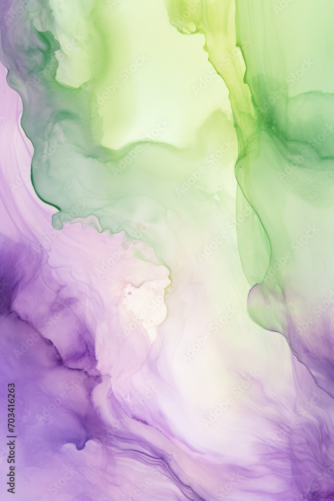 Abstract watercolor paint background by medium purple and olive green with liquid fluid texture for background