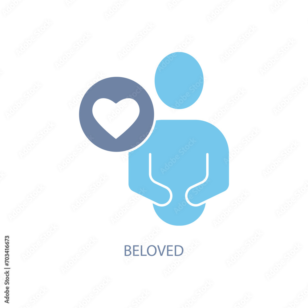 beloved concept line icon. Simple element illustration. beloved concept outline symbol design. beloved concept line icon. Simple element illustration. beloved concept outline symbol design.