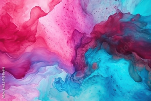 Abstract watercolor paint background by maroon red and aqua with liquid fluid texture for background, banner  photo