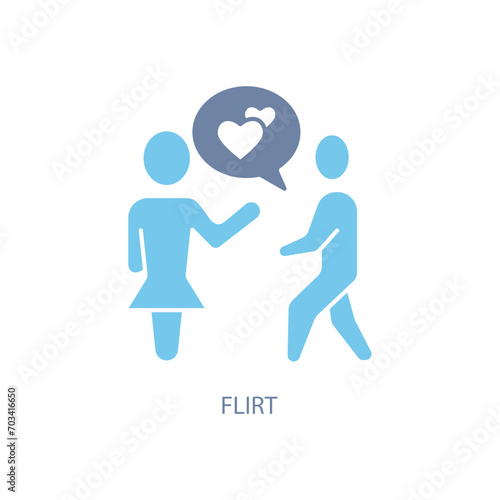 flirt concept line icon. Simple element illustration. flirt concept outline symbol design.