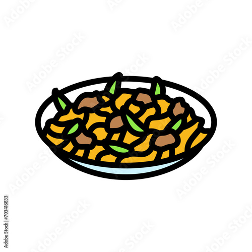 chow mein chinese cuisine color icon vector. chow mein chinese cuisine sign. isolated symbol illustration