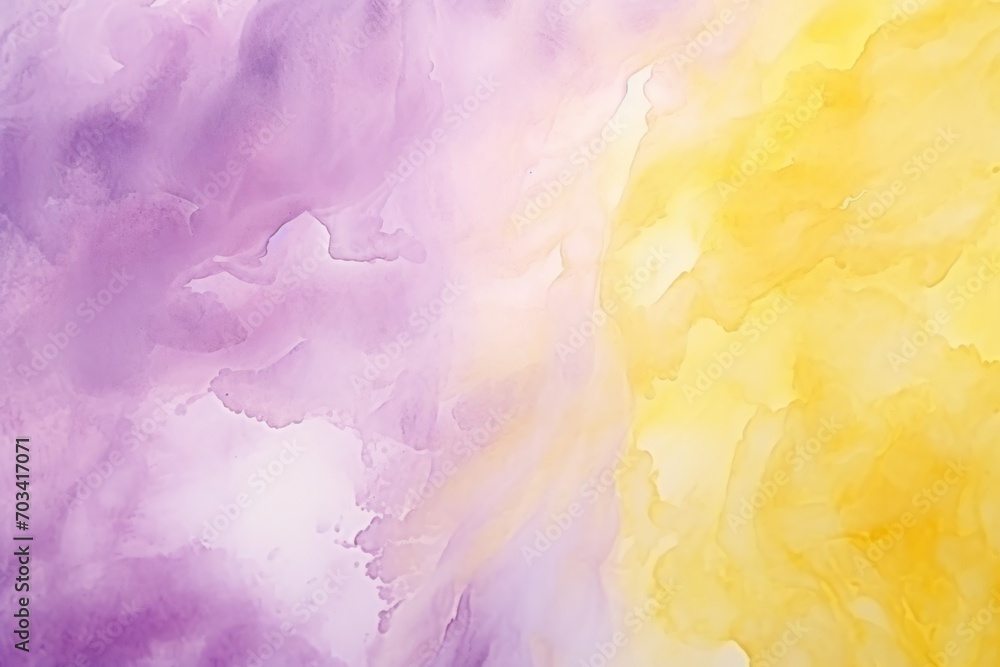 Abstract watercolor paint background by lavender and mustard yellow with liquid fluid texture for background, banner 