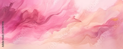 Abstract watercolor paint background by fuchsia and sand beige with liquid fluid texture for background, banner  © Celina