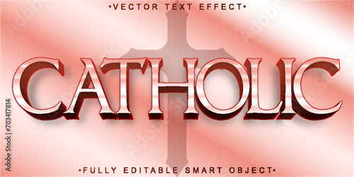 Christ Catholic Vector Fully Editable Smart Object Text Effect