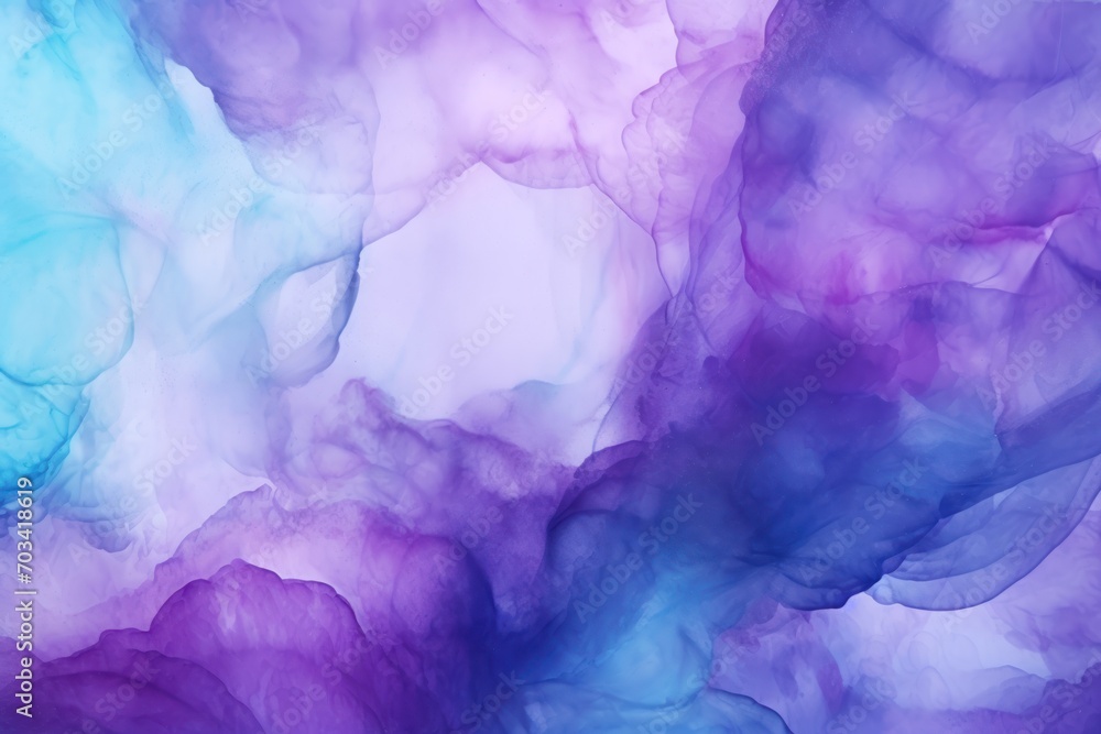 Abstract watercolor paint background by dark cyan and medium orchid with liquid fluid texture for background, banner 
