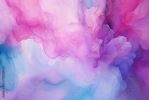 Abstract watercolor paint background by dark cyan and medium orchid with liquid fluid texture for background, banner 