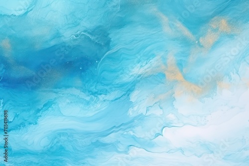 Abstract watercolor paint background by chocolate brown and powder blue with liquid fluid texture for background, banner 