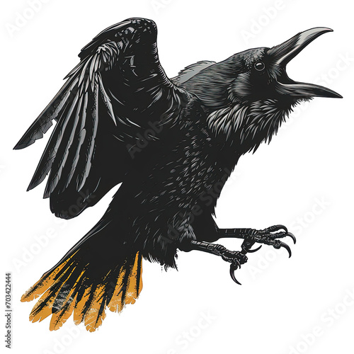 Crow illustration photo