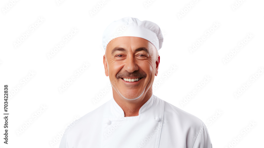 Portrait of A happy meat industry supervisor isolated on white background. Portrait of A happy meat industry supervisor isolated on white background.
