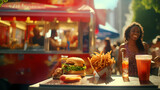 Food truck and burger