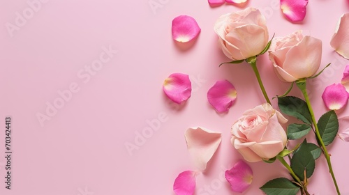 Beautiful flowers Valentine's Day. Romantic background with flowers for birthday, wedding. Spring background with flowers © megavectors