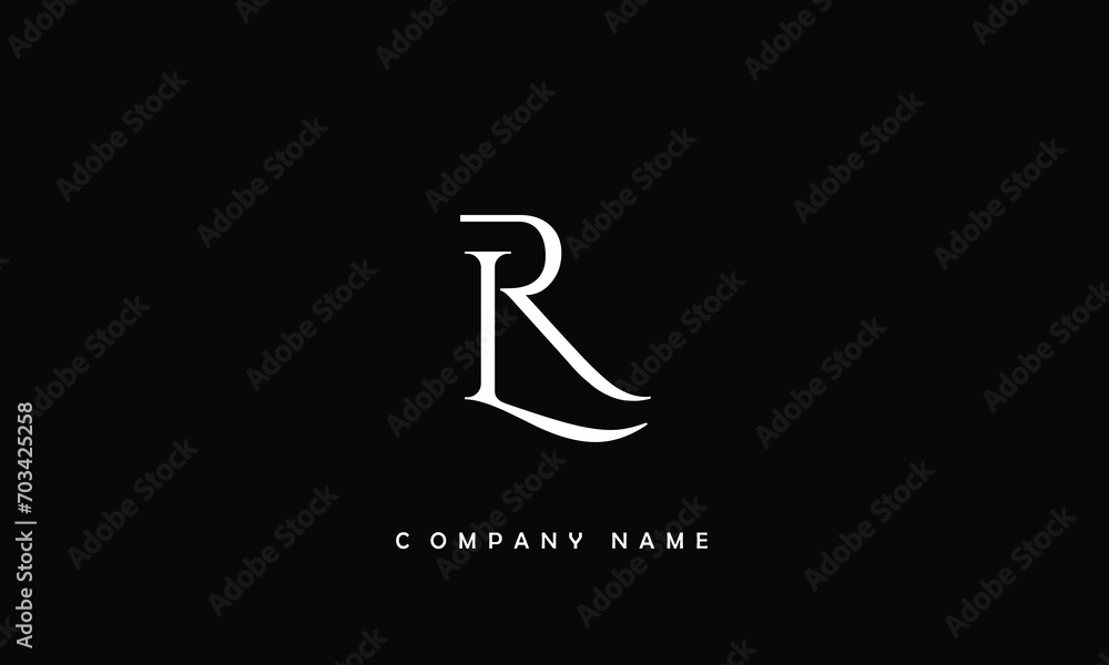 LR, RL, L, R Abstract Letters Logo Monogram LR, RL, L, R Abstract Letters Logo Monogram