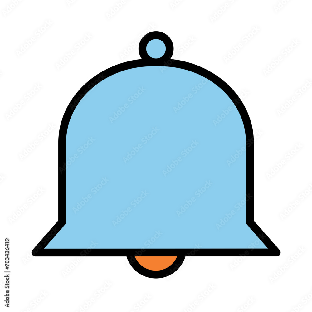 Alarm Bell Notification Filled Outline Icon Alarm Bell Notification Filled Outline Icon