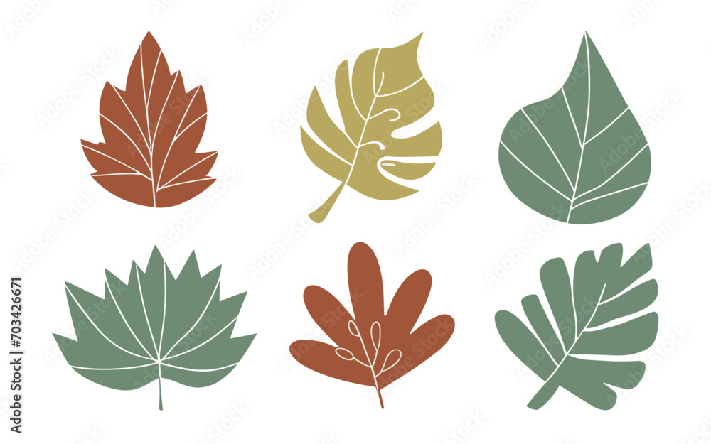 Abstract leaves vector clipart. Spring illustration. Abstract leaves vector clipart. Spring illustration.