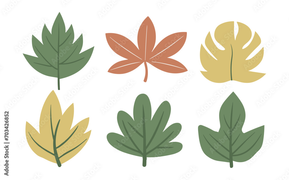Abstract leaves vector clipart. Spring illustration. Abstract leaves vector clipart. Spring illustration.