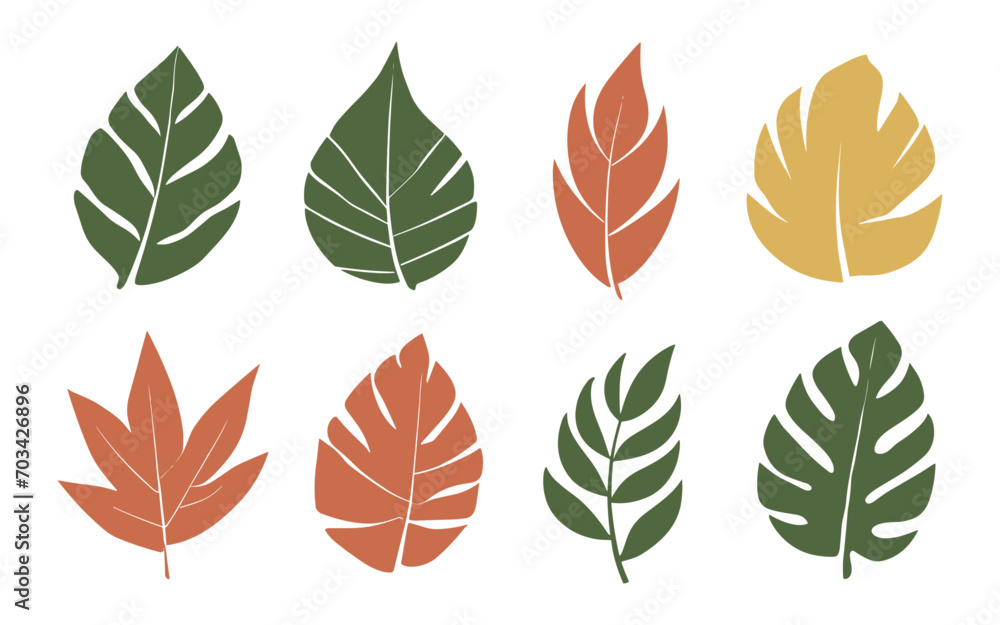 Abstract leaves vector clipart. Spring illustration. Abstract leaves vector clipart. Spring illustration.