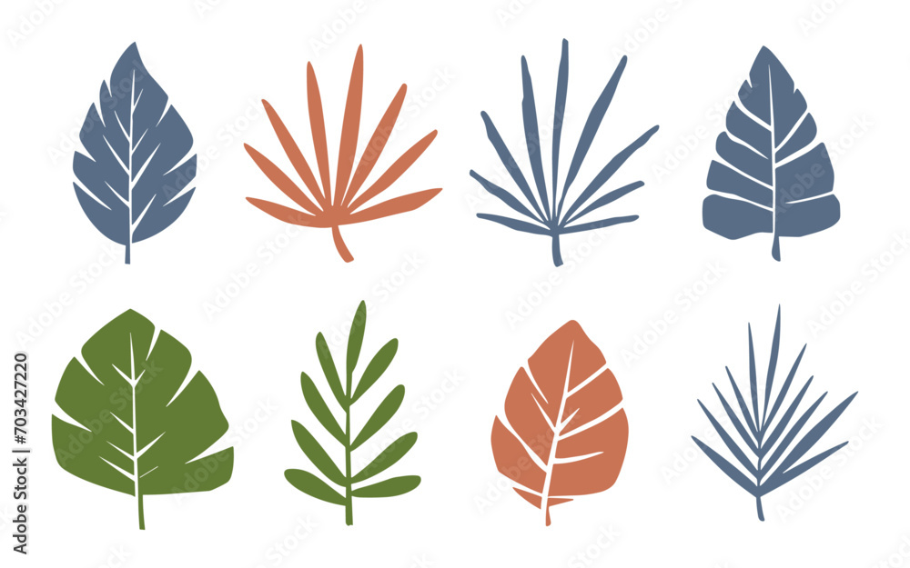 Abstract leaves vector clipart. Spring illustration. Abstract leaves vector clipart. Spring illustration.