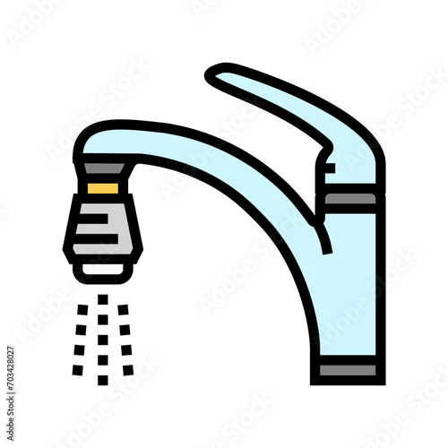 low flow water fixtures energy color icon vector. low flow water fixtures energy sign. isolated symbol illustration