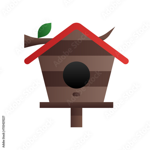 Birdhouse icon in gradient fill style with high vector quality suitable for ui and spring needs