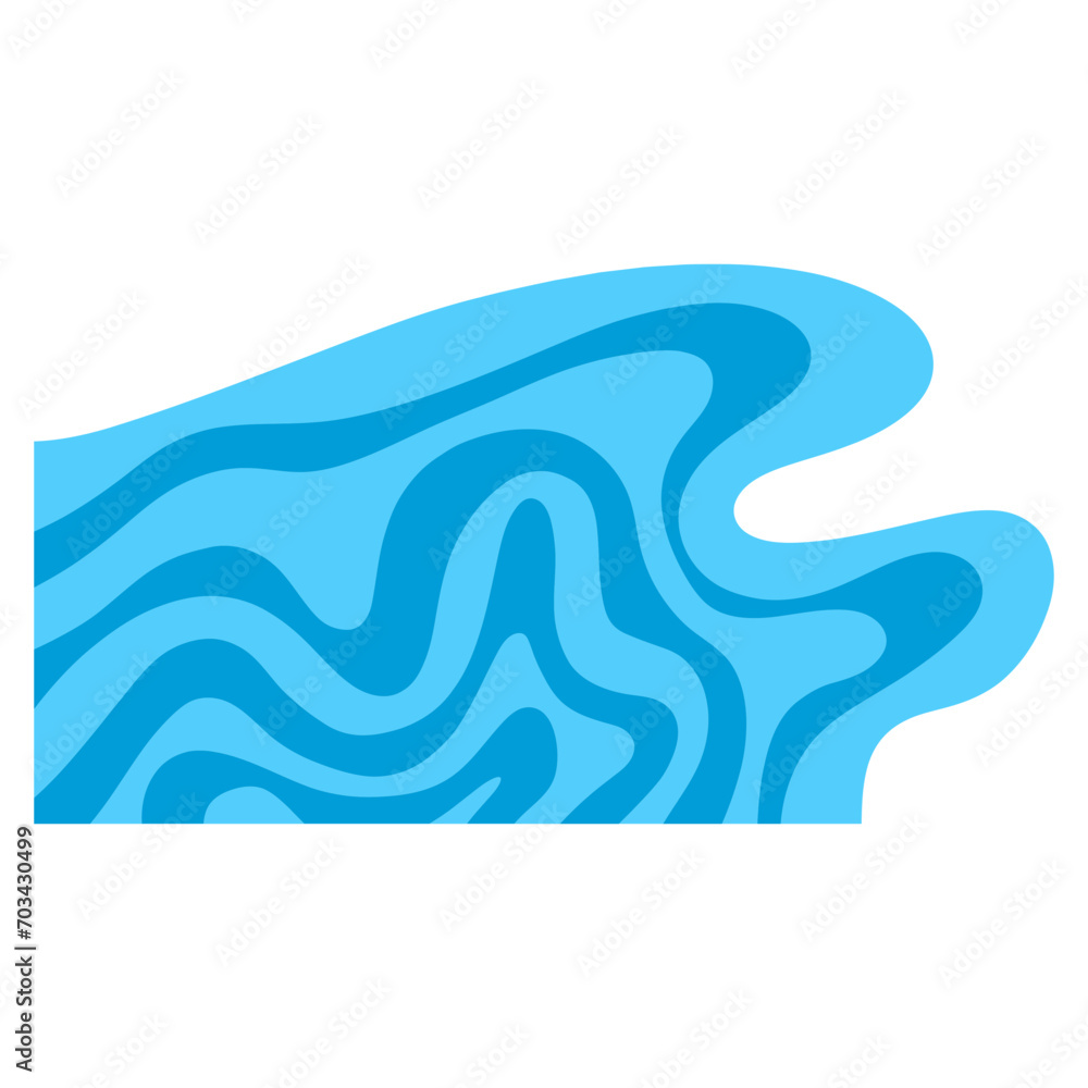 wave illustration for border corner