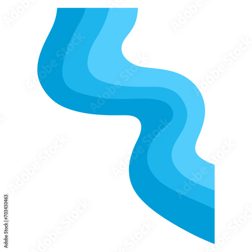 abstract blue wave element