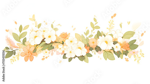 Wallpaper Mural A cute little Beautiful flower clusters，white background Torontodigital.ca