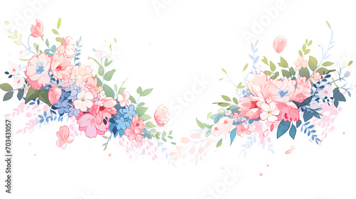 A cute little Beautiful flower clusters   white background
