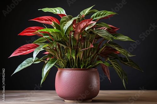 Aglaonema red anita in a pot photo