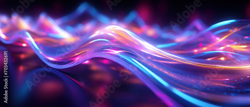 Dive into the world of morphism with this fluorescent abstract wave.