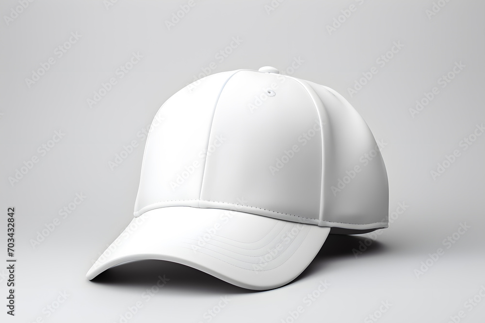 White baseball cap isolated on white background White baseball cap isolated on white background