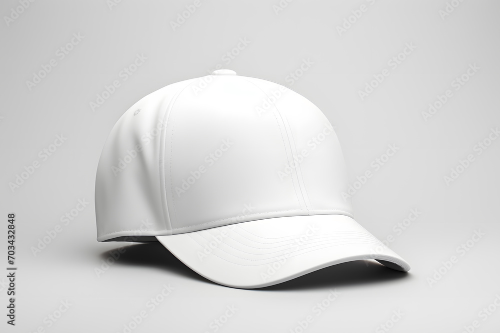 White baseball cap isolated on white background White baseball cap isolated on white background
