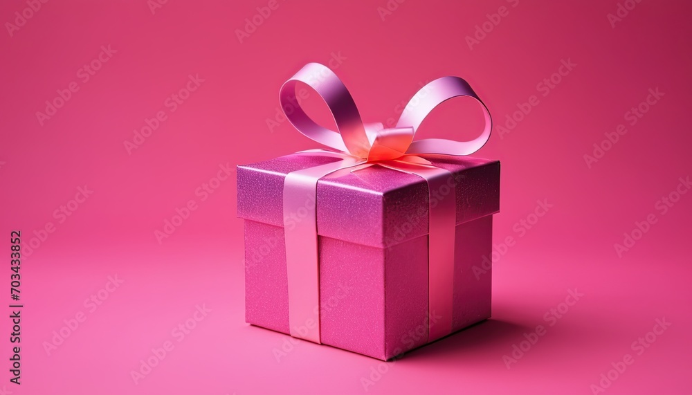 Obraz premium pink gift box