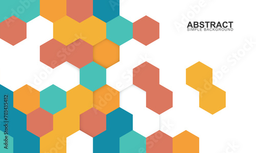 Hexagonal tiles background. Abstract pattern.