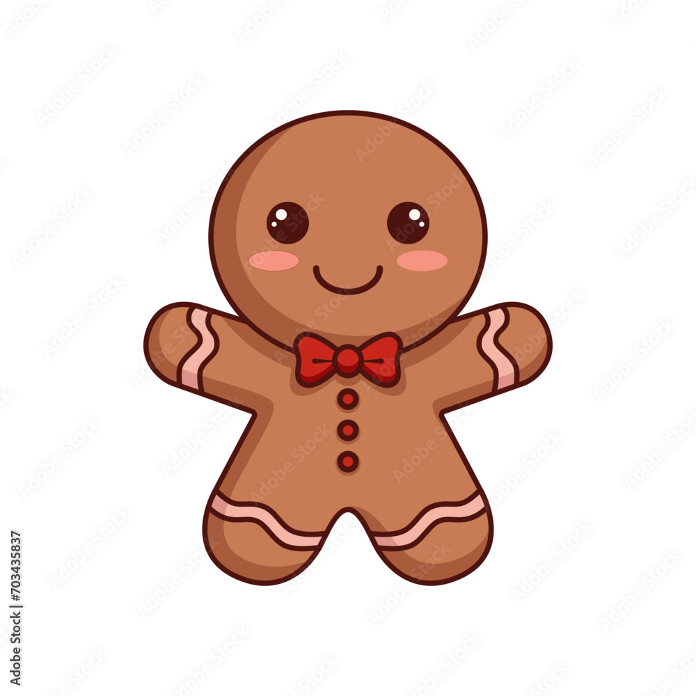 Cute gingerbread man isolated on white background. Cute gingerbread man isolated on white background.