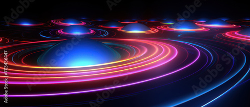 A journey through a digital portal awaits in this abstract disk background.