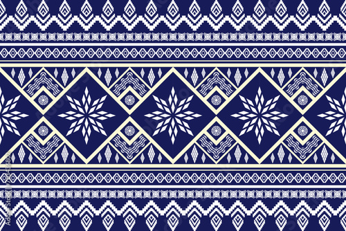 Ethnic Figure aztec embroidery style. Geometric ikat oriental traditional art pattern.Design for ethnic background,wallpaper,fashion,clothing,wrapping,fabric,element,sarong,graphic,vector illustration