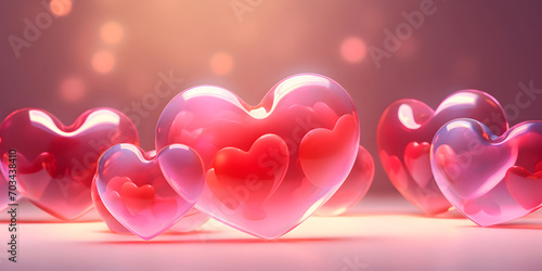 Love hearts composition background for Valentines Day