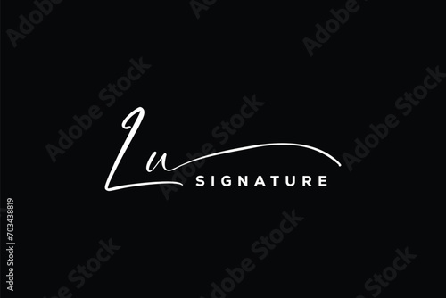 LU initials Handwriting signature logo. LU Hand drawn Calligraphy lettering Vector. LU letter real estate, beauty, photography letter logo design.