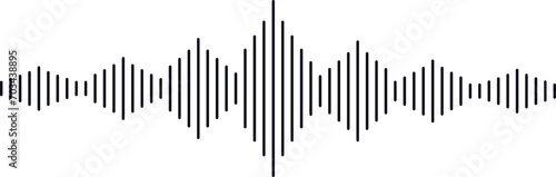 Sound wave voice message audio vector