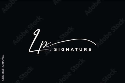 LP initials Handwriting signature logo. LP Hand drawn Calligraphy lettering Vector. LP letter real estate, beauty, photography letter logo design.