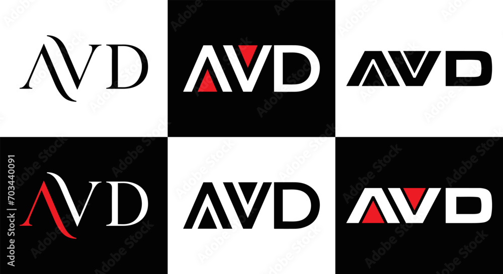 AVD logo. AVD set , A V D design. White AVD letter. AVD, A V D letter logo design. Initial letter AVD letter logo set, linked circle uppercase monogram logo. A V D letter logo vector design.
AVD logo. AVD set , A V D design. White AVD letter. AVD, A V D letter logo design. Initial letter AVD letter logo set, linked circle uppercase monogram logo. A V D letter logo vector design.