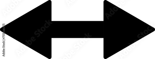 Arrow expand size vector icon. Black expand solid arrow icon