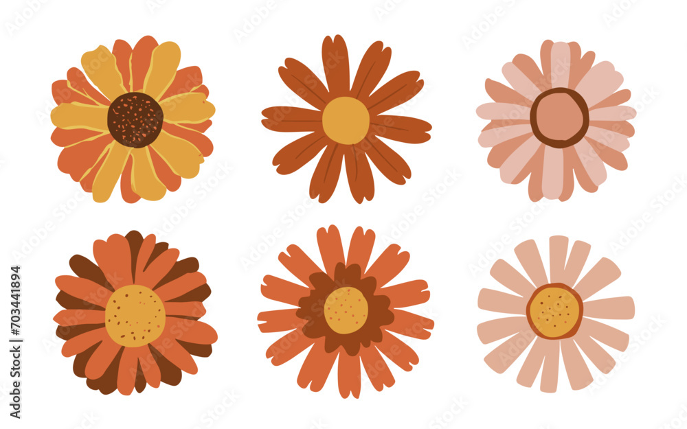 Abstract flowers vector clipart. Spring illustration. Abstract flowers vector clipart. Spring illustration.