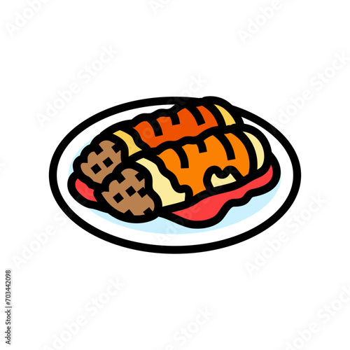 enchiladas mexican cuisine color icon vector. enchiladas mexican cuisine sign. isolated symbol illustration