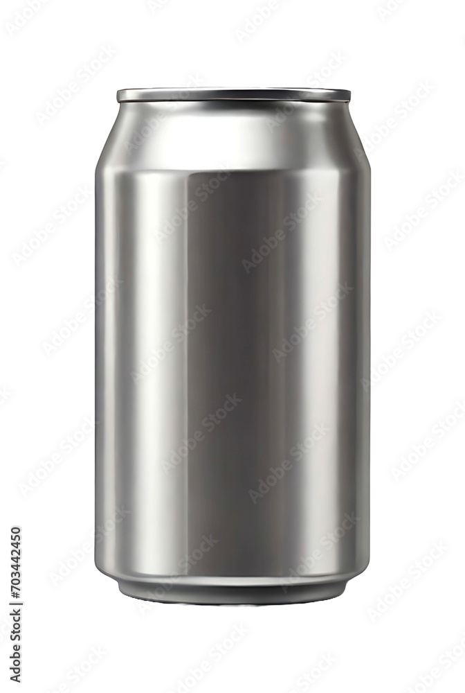 Blank soda can isolated on PNG background Blank soda can isolated on PNG background